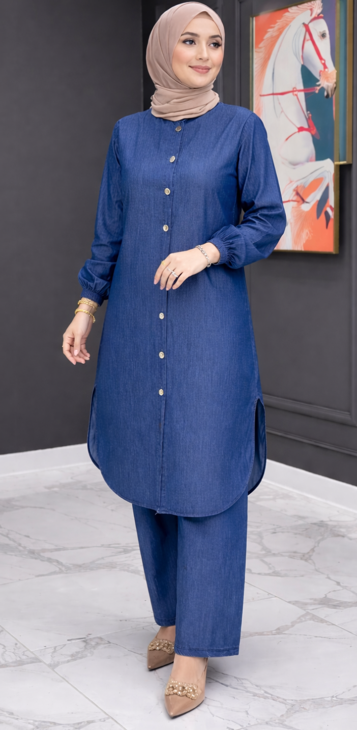 💙 Ensemble Denim Chic – أناقة وراحة فلوك واحد