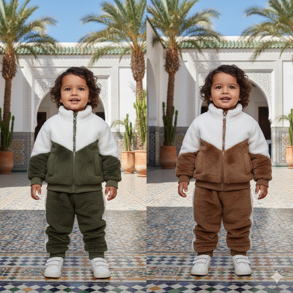 ✨ عرض خاص: طقمين دافئين للأطفال بسعر طقم واحد فقط! ✨