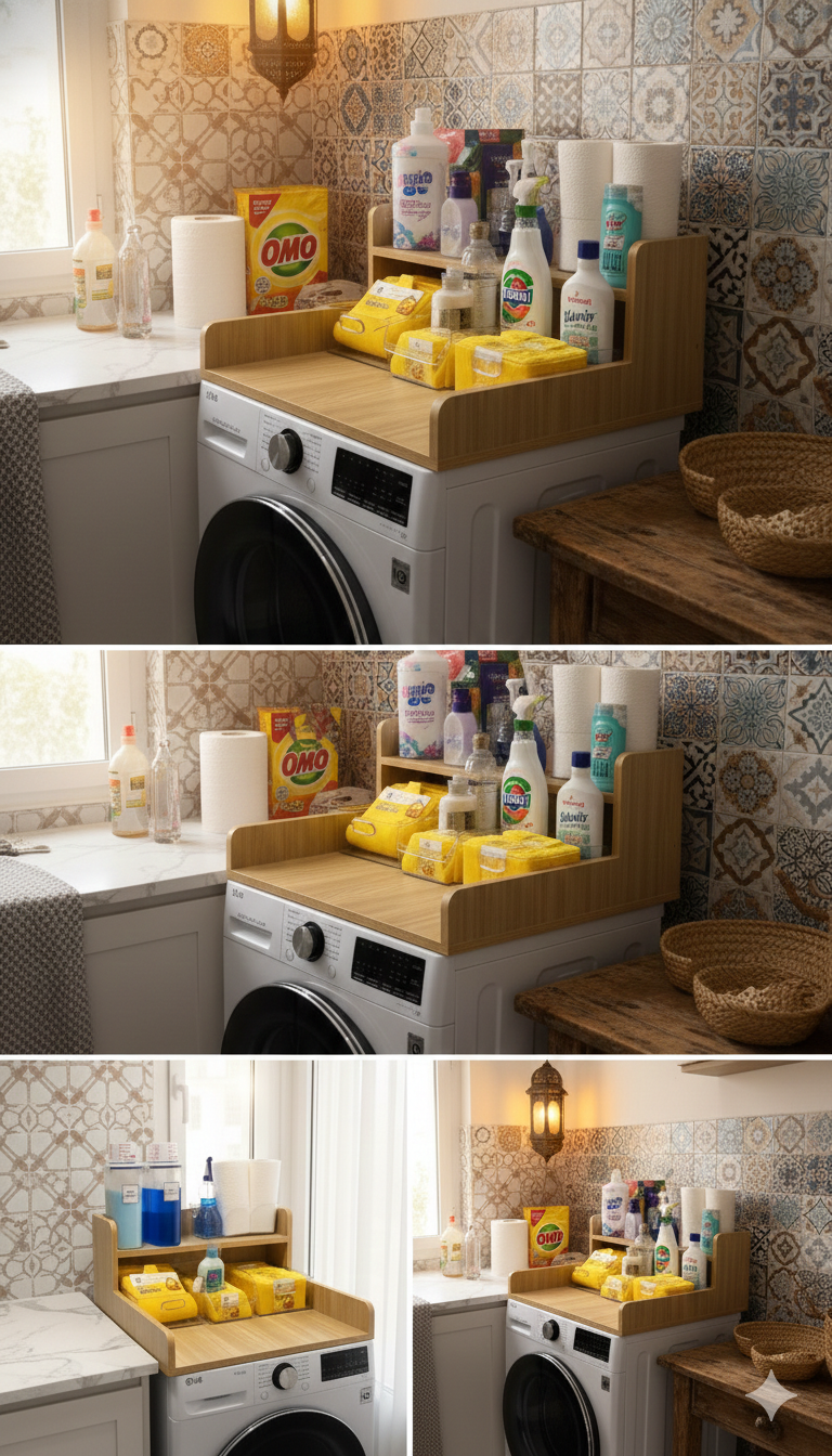 🌟 منظم الماكينة الخشبي: التاويل والأناقة فدارك!