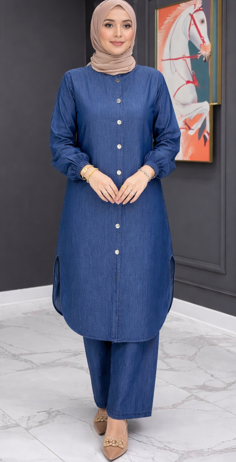 💙 Ensemble Denim Chic – أناقة وراحة فلوك واحد
